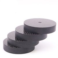 Pads d'isolation antichoc en fibre de carbone noire 50*10mm YIVO XSSH pour équipement audio HIFI, lecteur CD, amplificateur