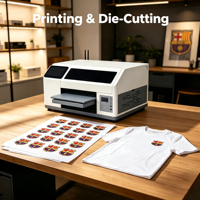 Machine d'impression UV A3 pour t-shirts personnalisés avec logo 3D en TPU, solution d'impression de badges textiles UV