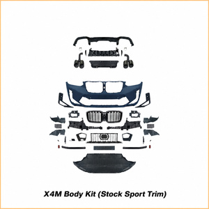 Kit de carrosserie complet (pare-chocs avant et arrière) style M Sport X4M avec calandre pour BMW X4 G02 <span class=keywords><strong>2021</strong></span>+ - Kit de conversion - Vente en gros - Product Image 3