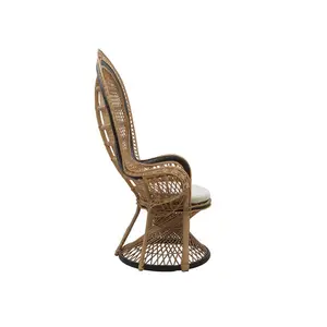 Chaise de paon en osier, à dossier haut, personnalisée, en rotin, pour loisirs jardin, Patio, extérieur, à vente, offre spéciale, meuble de relaxation