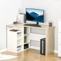Bureau d'étude en coin blanc en bois moderne bureau d'ordinateur de type L coin pour enfants petit bureau d'apprentissage familial