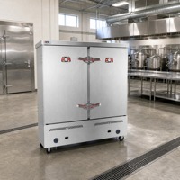 Armoire vapeur à gaz RTK à chauffage rapide, 12 plateaux, corps en acier inoxydable, pour la cuisson de grands volumes de nourriture lors de banquets