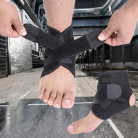 Manchon de compression de cheville en nylon/spandex extensible dans 4 directions, respirant, pour le sport et la récupération des blessures.