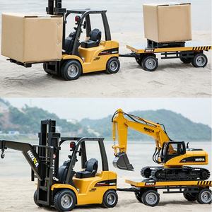 Jouets radiocommandés 2 en <span class=keywords><strong>1</strong></span>, chariot élévateur électrique jouet, chariot élévateur <span class=keywords><strong>RC</strong></span> à l'échelle <span class=keywords><strong>1</strong></span>:10, <span class=keywords><strong>remorque</strong></span> à plateau - Product Image 2