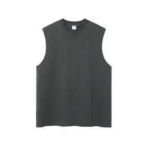 Chất Lượng Cao Rửa Tank Top Quá Khổ Tùy Chỉnh T Áo Sơ Mi Cắt Tay Áo Áo Sơ Mi Không Tay Tee T-Shirt