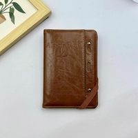 Portefeuille de voyage vintage portable en cuir PU pour passeport, avec plusieurs poches, organiseur, étui amovible pour carte d'identité et documents