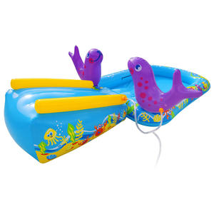 <span class=keywords><strong>Piscine</strong></span> <span class=keywords><strong>gonflable</strong></span> personnalisée d'otarie avec animaux en PVC Splash avec toboggan Jouets aquatiques pour enfants - Product Image 2