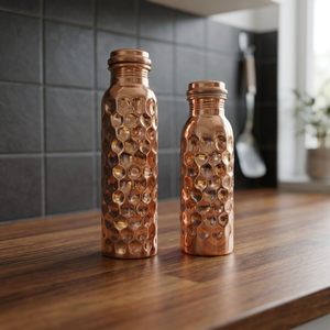 Diamond Hammered Texture 100% <b>Copper</b> <b>Bottle</b> Handicrafts Certified <b>Copper</b> Water <b>Bottle</b> For <b>Drinking</b> Use Eco Friendly Hot Sell - Product Image 1