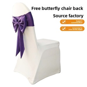 <span class=keywords><strong>Housse</strong></span> <span class=keywords><strong>de</strong></span> dossier <span class=keywords><strong>de</strong></span> <span class=keywords><strong>chaise</strong></span> papillon en tissu mélangé sans extensibilité, avec nœud <span class=keywords><strong>de</strong></span> <span class=keywords><strong>mariage</strong></span> et nœud en tissu Air Layer, pour banquets, style international - Product Image 3