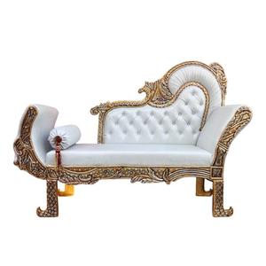 Furniture Modern <b>Gold</b> Wedding <b>Sofa</b> Chair Bride and Groom for Event Upholstered Designer Couch Finish Wooden Couch Handmade - Product Image 2