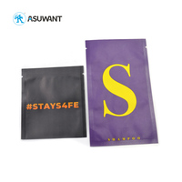 Petit emballage de sachet en feuille d'aluminium thermoscellée en plastique de qualité alimentaire imprimé sur mesure, sac de pochette en mylar plat avec joint 3 faces