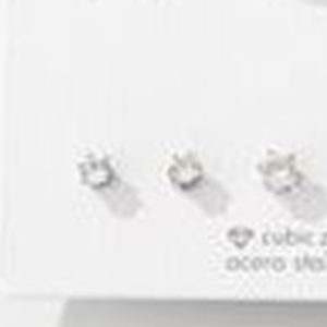 Orecchini a Perno Rotondi con Zirconi Bianchi 3mm 4mm 5mm in Acciaio Inossidabile Gioielli alla Moda Unisex Trendy - Product Image 6