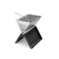 Barbecue portable moderne d'extérieur au charbon de bois, grill instantané, plaque coréenne jetable, pliable en acier inoxydable pour fêtes et camping