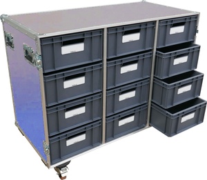 12 Drawer Storage Eurobox Flightcase