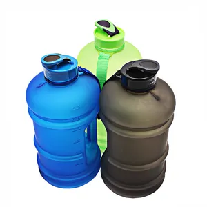 Bouteilles d'eau transparentes réutilisables de 2.2 litres, 74 oz, sans BPA, anti-fuite, avec cruches d'eau à volume visible pour bouteille de sport