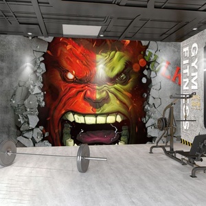 Carta da Parati 3D <span class=keywords><strong>a</strong></span> <span class=keywords><strong>Tema</strong></span> Uomo Muscoloso Impermeabile per Palestre, KTV, Internet Café e Uso Domestico - Dimensioni Personalizzabili - Product Image 2