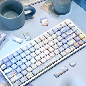 Low Profile ADA Chasing Summer Coolness <strong>Keycaps</strong> <strong>Set</strong> Round Profile Cute <strong>Keycaps</strong> <strong>Custom</strong> <strong>Keycaps</strong> Durable PBT Side Sublimation - Product Image 6
