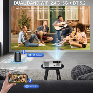 Siêu Mạnh Mẽ Mtk CPU Android TV Video Chiếu <span class=keywords><strong>4K</strong></span> Tự Động Lấy Nét <span class=keywords><strong>LED</strong></span> Cao-Hiệu Suất Được Xây Dựng Trong Youtube/Primevideo Cho Nhà - Product Image 4