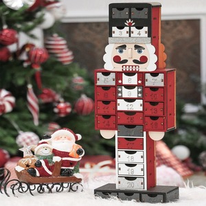 Eaglegifts thiết kế mới bằng gỗ giáng sinh búp bê màu đỏ với 24 dwarer Bảng trang trí <span class=keywords><strong>Advent</strong></span> lịch - Product Image 3