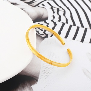 JXX JSZ-Z35A Open Cuff <b>Bangle</b> <b>Bracelet</b> 24K Gold Plated Different Irregular Shapes High Quality Fashion <b>Bangle</b> - Product Image 3