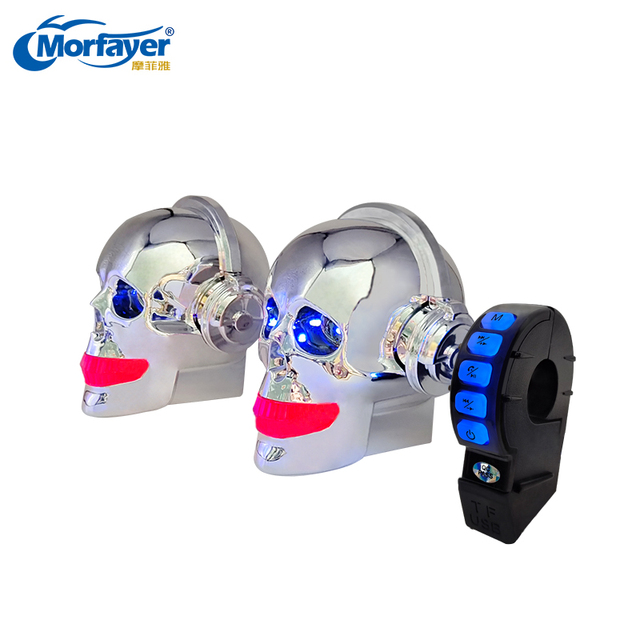 BT V5.0 Motorcycle Horns Electric Bike Handlebar Switch Speaker FM Radio USB TF Card Playback HiFi Sound Phone Charging