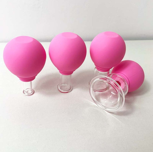 4 pezzi Mini tazze di sollevamento del viso Anti Cellulite in Silicone di aspirazione strumenti di massaggio Anti rughe Set di coppettazione - Product Image 2