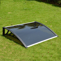 Auvent en feuille de polycarbonate imperméable de style classique pour porte d'entrée de magasin