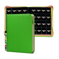 Carpeta con 12 Bolsillos para Tarjetas, Capacidad para 384 Tarjetas, Estuche de Almacenamiento para Tarjetas de 3 x 4 Pulgadas