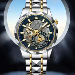 Reloj Deportivo de Lujo VAVA VOOM 2734 para Hombre, Movimiento de Cuarzo, Correa de Acero Inoxidable, Cristal, Resistente al Agua, Cronógrafo, Ligero - Product Image 2