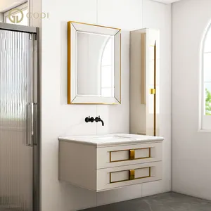 GODI现代豪华廉价浴室梳妆台带水槽浴室家具小尺寸橱柜迷你浴室