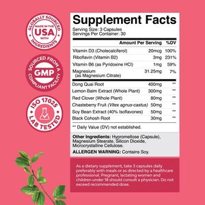 Oem Private Label Groothandel Menopauze Supplement <span class=keywords><strong>Capsules</strong></span> Voor Vrouwen Voor Oestrogeenbalans Opvliegers Menopauze Verlichting - Product Image 5