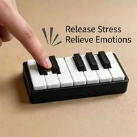 Vashine Mainan Fidget Piano Kotoran 3D Print, Mini Keyboard Mekanik Clicker, Mainan Sensorik Penghilang Stres Kreatif, Dekorasi, Hadiah Lucu