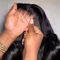 Perruque en cheveux humains Bouncy, densité 250%, 13x6, ondulations naturelles, dentelle HD, 30 pouces, pré-épilée, ligne de cheveux Lagos, sans colle