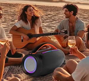 Siêu Boombox 20W RGB LED Ngoài Trời Đảng Loa Tiết Kiệm Năng Lượng Không Thấm Nước Với TF/AUX/<span class=keywords><strong>USB</strong></span> Ngân Hàng Điện Xử Lý - Product Image 4