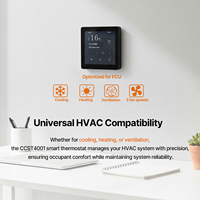 Termostato Inteligente WiFi Tuya para Fan Coil, Termostato Digital para Habitación, Programable, Modbus RS485, Pantalla Táctil