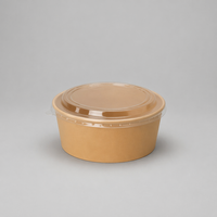 Bol en papier kraft jetable personnalisable de qualité alimentaire, étanche, avec logo, écologique et biodégradable pour soupes de nouilles