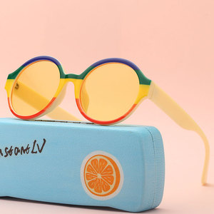 2025 bambini simpatici occhiali da sole rotondi in plastica occhiali da sole comodi 6929 occhiali da sole a colori per <span class=keywords><strong>ragazzi</strong></span> e ragazze - Product Image 2