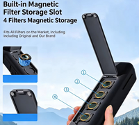 Accessoire de rangement pour filtres d'appareil photo DJI Osmo Pocket 3/4, étui de protection pour filtres d'objectif avec rotation à 360 degrés et cordon