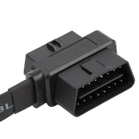 16-Pin T OBD 2 kabel ekstensi OBDII untuk mobil PVC kabel Obd terisolasi