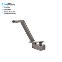 Grifo de Lavabo de Latón de Primera Calidad para Hotel, Núcleo de Válvula de Cerámica, Moderno, Cromado, Montado en Cubierta, Monomando, para Baño Comercial