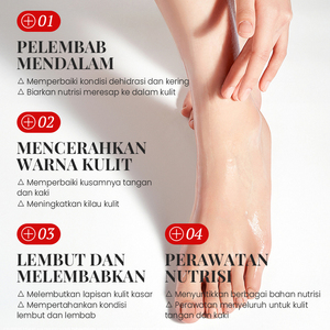Masque éclaircissant et exfoliant pour les mains et les pieds KORMESIC certifié Bpom 40 ml, enrichi en vitamine E, hydratant, non collant, en feuille - Product Image 3