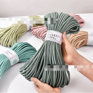 Corda Macramè in Cotone Intrecciato a Zig Zag 5.5-6mm, Filato Boho <span class=keywords><strong>per</strong></span> Cesti e Decorazioni Domestiche, Corda <span class=keywords><strong>per</strong></span> Cucito Decorativo - Product Image 4