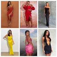 Robe décontractée en dentelle et denim pour femme Shein, styles variés, vente en gros, inventaire de vêtements Shshaples