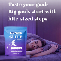 Gummies de mélatonine OEM avec mélisse, extraits végétaux, magnésium et vitamine D – Complément de mélatonine pour le sommeil, l'humeur et la relaxation