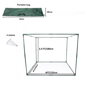 Bền 4 'x 4' vuông vườn lưới Bìa 3.3ft cao Crop lồng Pest Guard cho rau & trái cây 4 Cổ Phần bao gồm - Product Image 5