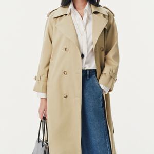 Nouveau Trench-coat Long Imperméable et Doux pour Femme, Coupe Ample Décontractée avec Ceinture, Automne Hiver, Personnalisable ODM/OEM - Product Image 2
