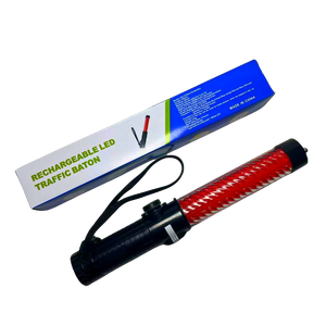 29cm Led sạc cảnh báo giao thông dùi cui đỏ/xanh/Xanh phát sáng với tầm nhìn 500m và thời gian chạy 15 giờ - Product Image 4