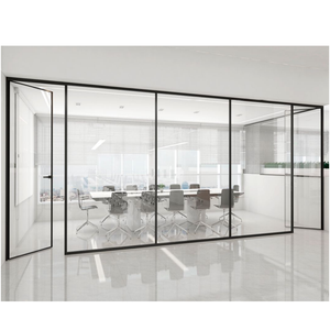 Graki Partizione in Vetro per Ufficio in Alluminio da 30mm - Design Sottile a Strato Singolo - Product Image 3