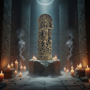 Statuette Personalizzate per Altare Pagan, Figurina di Frigg in Resina, Scultura <span class=keywords><strong>della</strong></span> Dea <span class=keywords><strong>della</strong></span> <span class=keywords><strong>Mitologia</strong></span> Norrena, Stile Legno, Decorazione per Casa, Regali, Libreria - Product Image 6