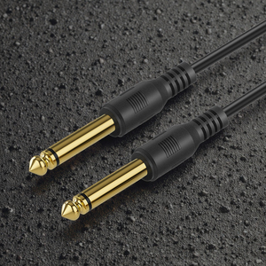 Câble d'extension audio pour haut-parleur mono mâle 6.35 plaqué or Ligne de microphone à réduction de bruit pour guitare pour combinaison téléphonique - Product Image 6